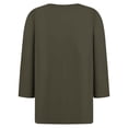 thumbnail image 5 of Timegard Tops for Women Long Sleeve Notched V-Neck Button Shirts Solid Color Fall Casual Loose Comfy Tops, 5 of 5