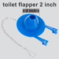 thumbnail image 2 of Toilet Flapper Replacement Kit,Universal for American Standard Toilet Flapper 2 inch,2 pack Toilet Stopper Flapper,With Stainless Steel Chain,Suitable for Most Toilets,Easy to Install(blue), 2 of 5