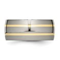 thumbnail image 3 of Titanium 14k Gold Inlay 10mm Ring Man Wedding Precious Metal   For Dad Mens  For Him, 3 of 10
