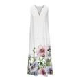 thumbnail image 5 of Cadeaux pour la Fête des Mères, Kcavykas Robe Maxi Bohème, Robe Décontractée d'Été pour Femme à Design Graduel Sans Manches à Encolure en V Longue, 5 of 5