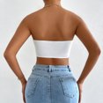 thumbnail image 4 of Birdeem Womens Fashion Solid Slim Backless Tanks Top Short Breast Wrap Vest, 4 of 12