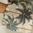 thumbnail image 3 of Vargottam Palm Tree Print Extra Long Sheer Curtains for Double Height Windows & Doors - Set of 2 Panels, 108", Grommet Top, Light Filtering Printed Georgette Drapes, 3 of 9