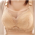 thumbnail image 1 of Push up Sports Bra Women Lightly Lined Bra Feature V-Neck Molded Bra Style W-877 Beige 46, 1 of 4