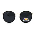 thumbnail image 1 of Lunettes de Soleil Rétro Polarisées Rondes pour Femmes, Élégantes, à Double Monture, Noir Or Noir, 1 of 4