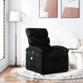thumbnail image 1 of vidaXL Massage Recliner Chair Black Fabric, 1 of 5