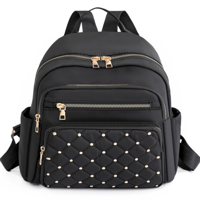 LNGOOR Sac à Bandoulière Double Léger Portable Mode Extérieur avec Grande Capacité pour Femmes Sac à Dos Décontracté avec Texture à Rivets Diverses Couleurs Disponibles Sac à Dos d'École pour le Cégep S