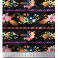 thumbnail image 1 of Soimoi Polyester Crepe Fabric Leaves & Floral Artistic Print Fabric by The Yard 52 Inch Wide, 1 of 1