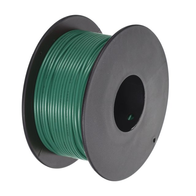 Uxcell Fil de Raccordement 26AWG 30m/100 Pieds Vert, Fil Électrique UL1007 Bobine