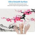 thumbnail image 3 of Watercolor Sakura Cherry Blossom Gaming Mouse Pad - 31.5x11.8 Inch, Stitched Edges, Extended Waterproof Desk Mousepad, Non-Slip Rubber Base, Large Computer Keyboard Mat for Work/Office/Home, 3 of 6