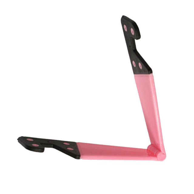 Ruiboury Support de Téléphone Intelligent et Tablette Pliable Ajustable en Forme de V Taille Portable Rose 1ensemble