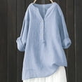 thumbnail image 3 of 2025 T-Shirts de Baseball à Boutons Patchwork Imprimés pour Femmes Blouse à Col en V Chemise Manches Raglan Chemise à Coude Ouvert Femmes T-Shirt à Col en V Femmes Western, 3 of 4
