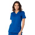 thumbnail image 1 of Landau ProFlex Haut de Sarrau pour Femmes : 3 Poches, Coupe Moderne Ajustée, Col en V Extensible 4169, 1 of 1