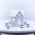 thumbnail image 4 of A Lighted Wooden Village Villa House For Christmas Desktop Decoration And Holiday Display, 4 of 6