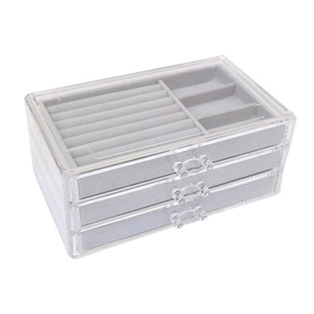 Jewelry Organizer Divided Box Large Capacity Jewelry Boxes for Necklace Stud Earrings Ring
