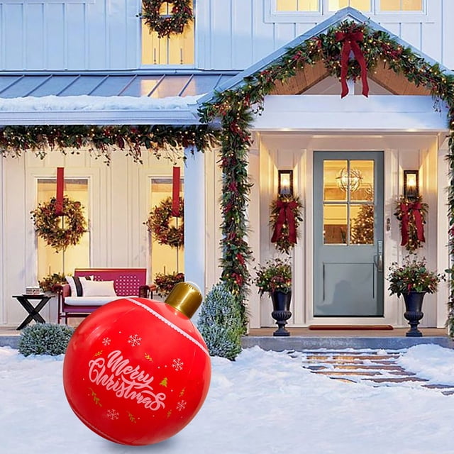 Vaidha Christmas Inflatable Christmas Ball Outdoor Courtyard Decoration Pendant Party Decoration Props