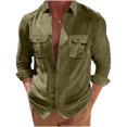 thumbnail image 1 of RKSTN Cardigan pour Homme Décontracté Mode Col Rabattu Chandail Uni Manches Longues Hauts en Coton Décontractés Stylés pour l'Automne, 1 of 9