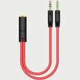 thumbnail image 1 of Splitter Headphone for Computer 3.5mm Female to 2 Male Headphone Mic Audio Y Splitter Cable, 1 of 9