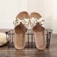 thumbnail image 4 of Pantoufles pour Femmes Pantoufles Sandales de Plage Femmes Féminin Nœud en Lin de Lin Sandales de Plage Chaussures de Plage Sandales Pantoufle, 4 of 9