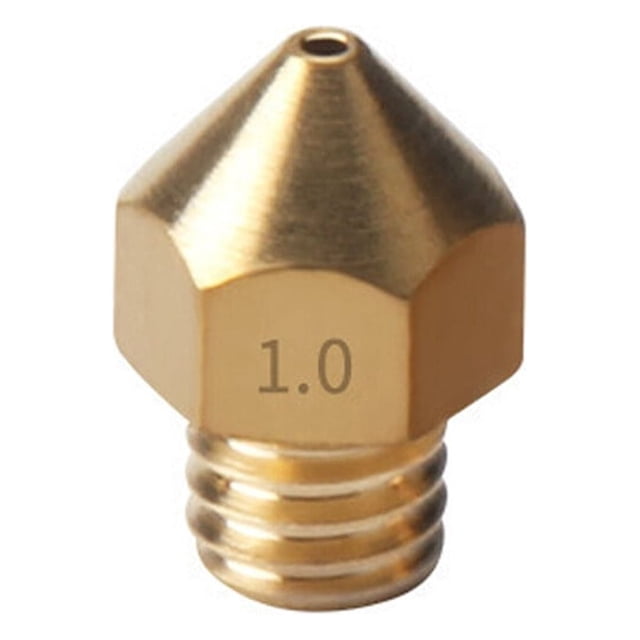 Langgg 3D Printer Nozzle Brass Extruder Nozzle Replacement Consumable 3D Printer Accessory, 1.75mm/1.0mm