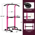 thumbnail image 4 of SogesPower Adjustable 82.7"H Pull up Bar Power Tower Multifunctional Fitness Station for Home, 4 of 6