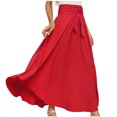 thumbnail image 2 of Pisexur Jupe Femme à la Mode, Tempérament, Couleur Unie, Jupe Artistique à Lacets, Demi-Jupe, Robe pour Femmes, 2 of 4