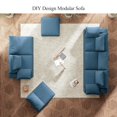 thumbnail image 4 of CHOK 2024 Cloud Puff Sofa Modern Modular Sectional Sofa 4 Seats  Cushion Covers Removable  High Density Memory Foam  White, 4 of 11