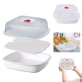 thumbnail image 2 of Microwave Oven Steamer for Quick Meals Stackable Vegetable Steamer with Lid Micro Cookware Heating Bowl for Kitchen Cooking Dish Lunch, 2 of 8