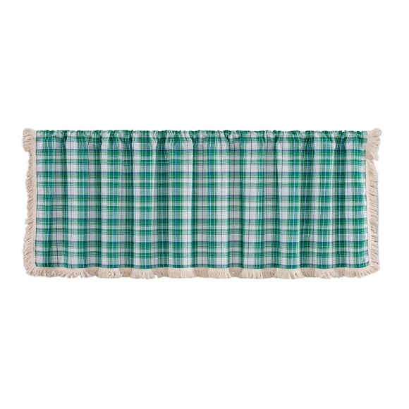 Bwiyojiz Décoration pour la Maison Cantonnières 59x17 Pouces pour Fenêtre de Cuisine Blocage de Lumière Panneaux de Rideaux Courts à Passe-Tringle Petite Salle de Bain sous-Sol, Cadeaux pour la Maison, Vert