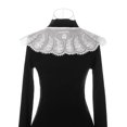 thumbnail image 3 of INSPIRE CHIC Detachable False Collar, Embroidery Mini Cape Neck Ruff Dickey Fake Collar for Blouse White-1, 3 of 5