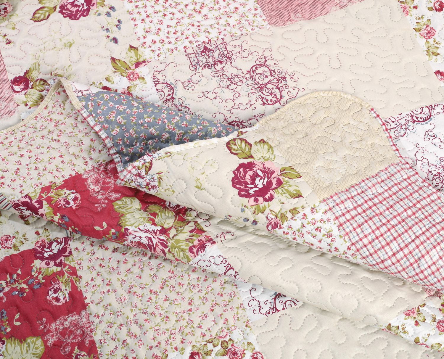 Marina Decoration Rich Printed Embossed Pinsonic Coverlet Bedspread Ultra Soft Bedding Summer Quilt Set with Shams