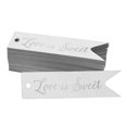 thumbnail image 1 of Inkdotpot Silver Foil Paper Hang Tags Love Is Sweet Wedding Favor Tags 50 Pieces, 1 of 1