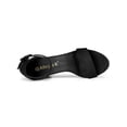 thumbnail image 4 of BLISSFUL STEP Women's Shoes Ankle Strap Block Heel Buckle Open Toe Sandals Black 7, 4 of 8