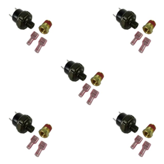 Baohd Durable 12 Volt Compressor Air Pressure Switch for Air Ride Assist Kit Improved Performance Black 120-150 psi 5Set