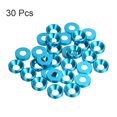 thumbnail image 3 of Unique Bargains Lot de 30 Rondelles à Encastrer M4 en Alliage d'Aluminium Anodisé pour Finition, Bleu Ciel, 3 of 4