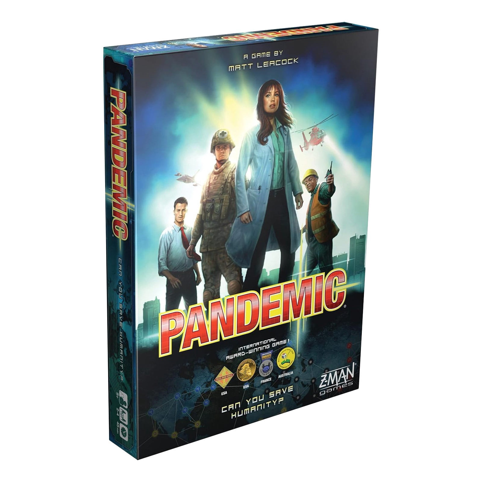Cooperative Pandemic Strategy Board Game, Base Game for 2-4 Players, Family & Adult Teamwork Game to Save The World from Disease Outbreaks, 45-Minute Playtime