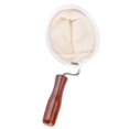 thumbnail image 4 of Coffee Filter Wooden Handle Coffee Filter Hand Pour Trainer Reuabe Filter Bag Flannel Strainer Bag Wood Straining Bag Filtered, 4 of 8