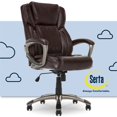 thumbnail image 2 of Serta at Home Works Executive Office Swivel Chair in Brown, 2 of 18