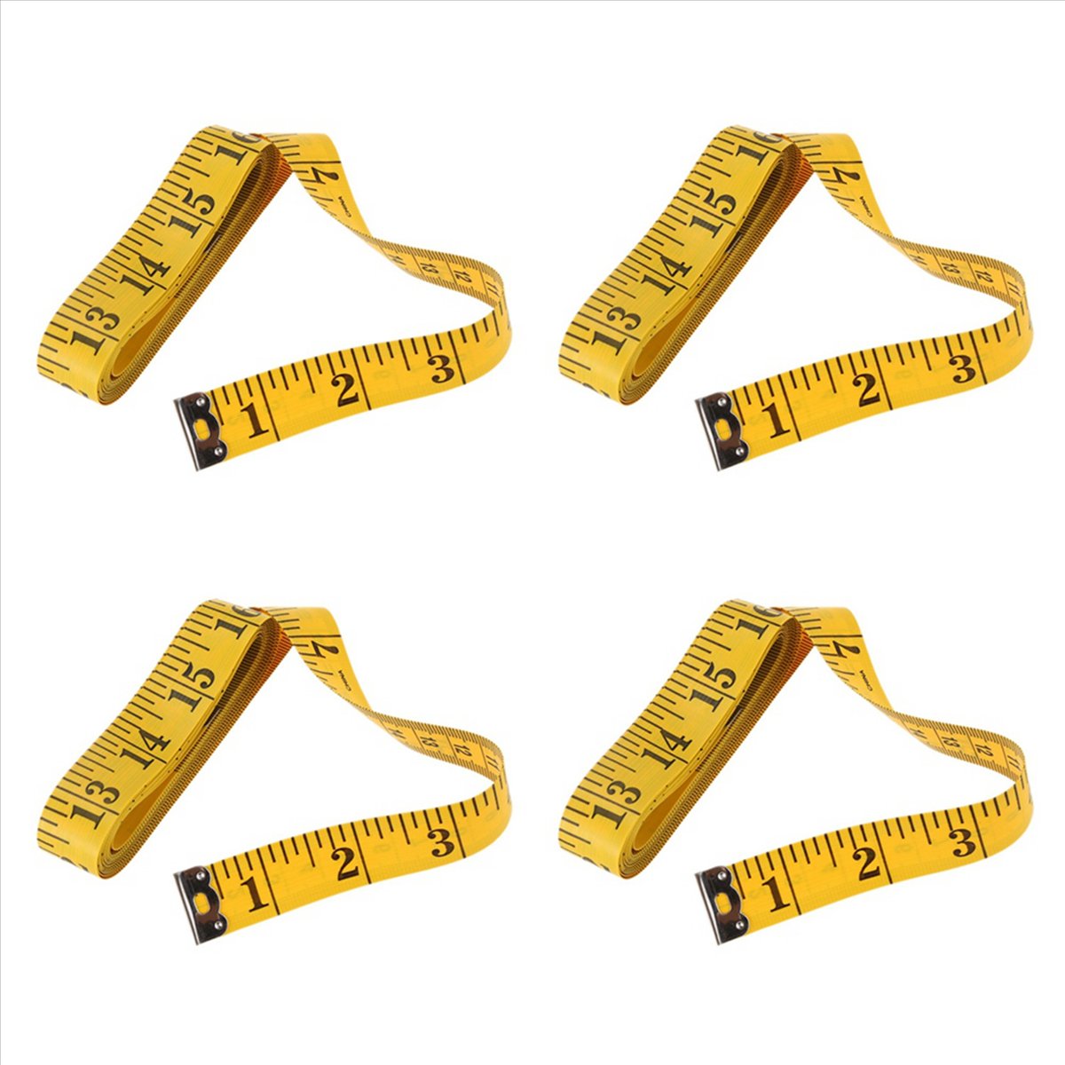 4pcs 120 Inch Tape Measure Rule of Tailor.,4 x tape measure,Yellow & black
