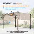 thumbnail image 3 of Outsunny 2 Pcs Auvent de Pergola 16 x 4 Pi, Protection UV pour Pergola, Kaki, 3 of 10