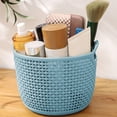 thumbnail image 2 of Plastic Storage Basket,Small Storage Basket Imitation Rattan Desktop Storage Basket Plastic Storage Basket Indoor Storage Basket Toiletries Storage Basket Large Storage Baskets, 2 of 7