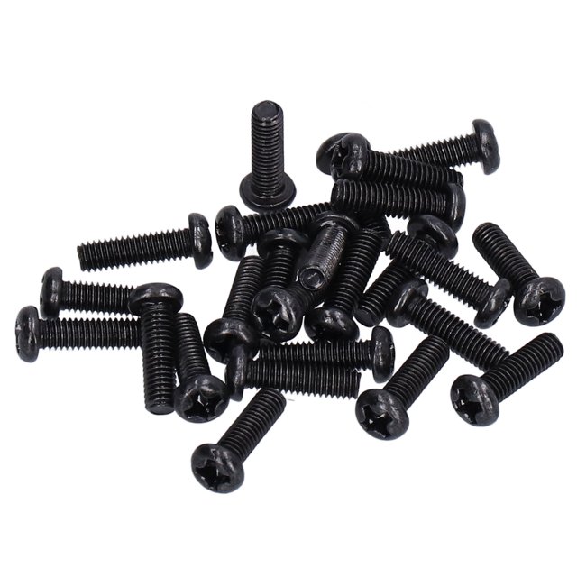 Pan Machine Screws Pan Machine Fastener Din 7985 50pcs DIN 7985 Steel Pan Head Machine Screw Fully Threaded Black Zinc Plated Fastener