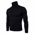 thumbnail image 1 of IROINNID Men's Turtleneck Long Sleeve Jumper Mid-Length Solid Color Knit Pullover Trim Base Sweater Blouse, 1 of 8