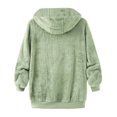 thumbnail image 4 of cllios Womens Winter Fuzzy Fleece Jacket Hooded Color Block Patchwork Cardigan Coats Oversized Fluffy Sherpa Outerwear with Pockets, 4 of 4