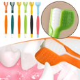 thumbnail image 3 of Pet Silicone Finger Toothbrush Dog Three-head Toothbrush. O79C, 3 of 8