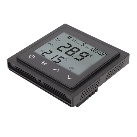 Smart Thermostat LED Touch Screen Programmable Thermostat Child Lock Wall Mount Underfloor Heating Control AC85V250V 16A for Home Office Hotels