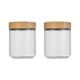 thumbnail image 2 of Large Glass Storage Jars with Wooden Lids - 2-Pack Airtight Food Containers for Pantry Organization, Dry Goods, Coffee, Tea, and Snacks, 2 of 6