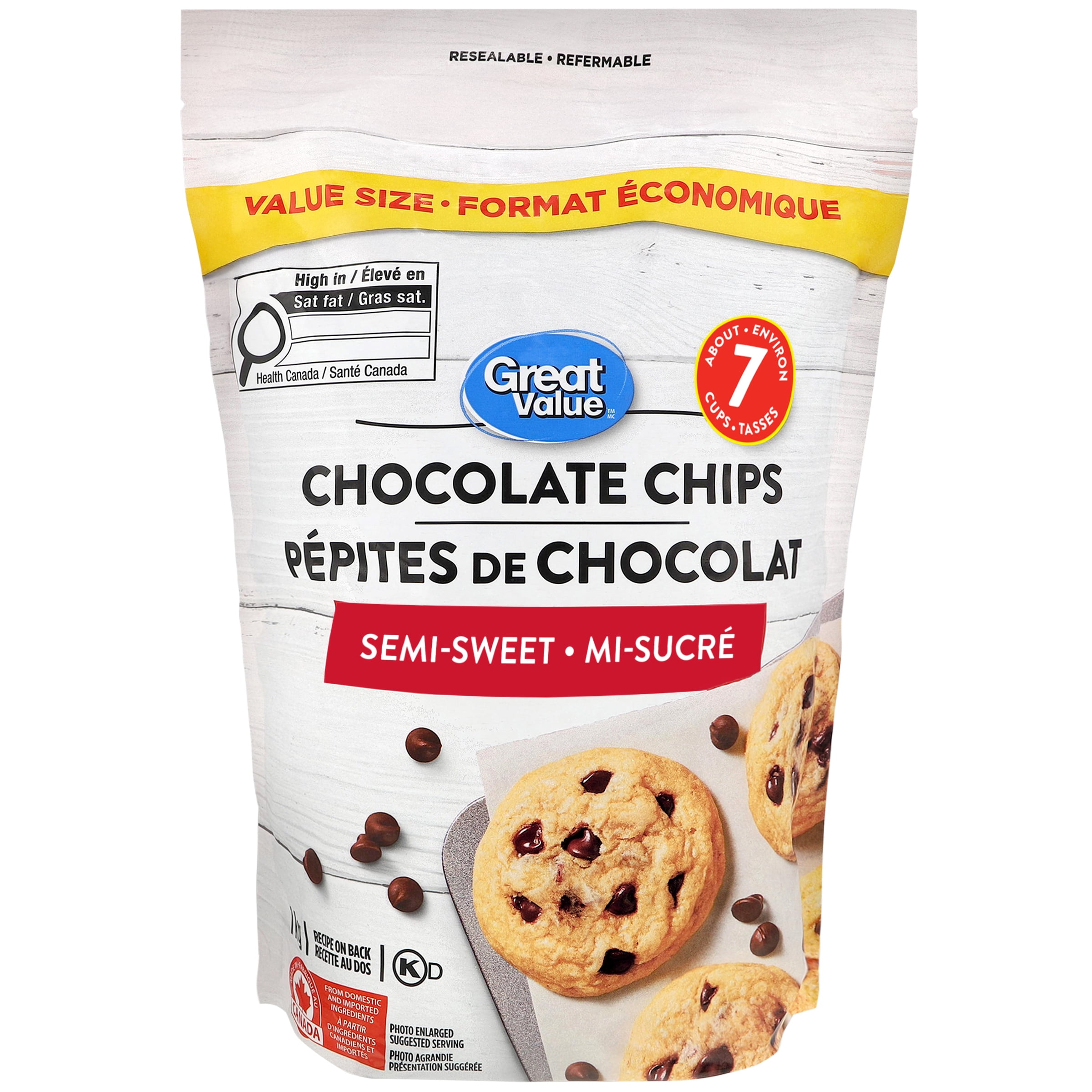 Great Value Semi-Sweet Chocolate Chips pouch