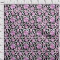 thumbnail image 4 of oneOone Velvet Pink Fabric Florals Sewing Craft Projects Fabric Prints By Yard 58 Inch Wide, 4 of 5