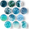 thumbnail image 1 of Glass Fridge Magnets, 12Pcs Ocean Strong Magnetic Refrigerator Magnet Fridge Sticker Cute Locker Magnet for Kitchen Office Whiteboards Cabinets Photos Creative Decorative Magnets for Gift, 1 of 7