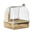 thumbnail image 1 of jinwen Automatic Birds Bath Budgerigar Lovebirds Parakeets Caged Parrot Bathing Tub coffee, 1 of 9